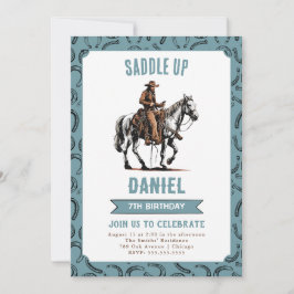 Saddle Up Cowboy Birthday Inbjudningar