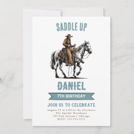 Saddle Up Cowboy Birthday Inbjudningar