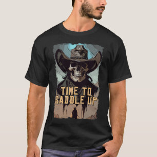 Saddle upp Cowboy som säger Vilda western Illustra T Shirt