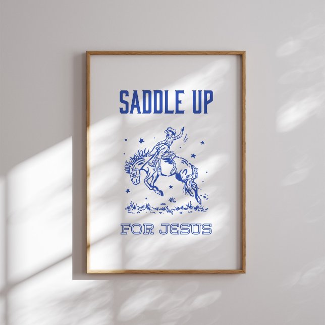 Saddle upp för Jesus - Rodeo Stil Poster (Skapare uppladdad)