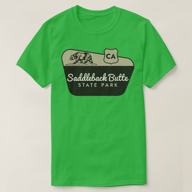 Saddleback Butte State Park California Välkomstsid T Shirt (Design framsida)