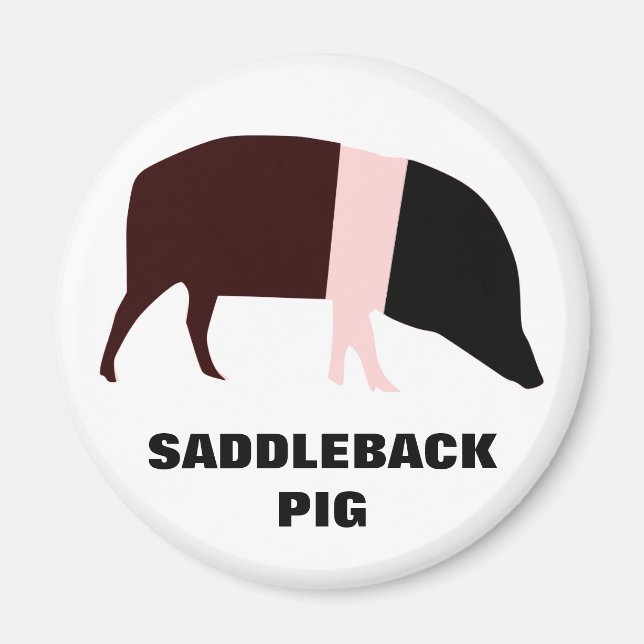 Saddleback Gris Anpassade Magnet (Framsidan)