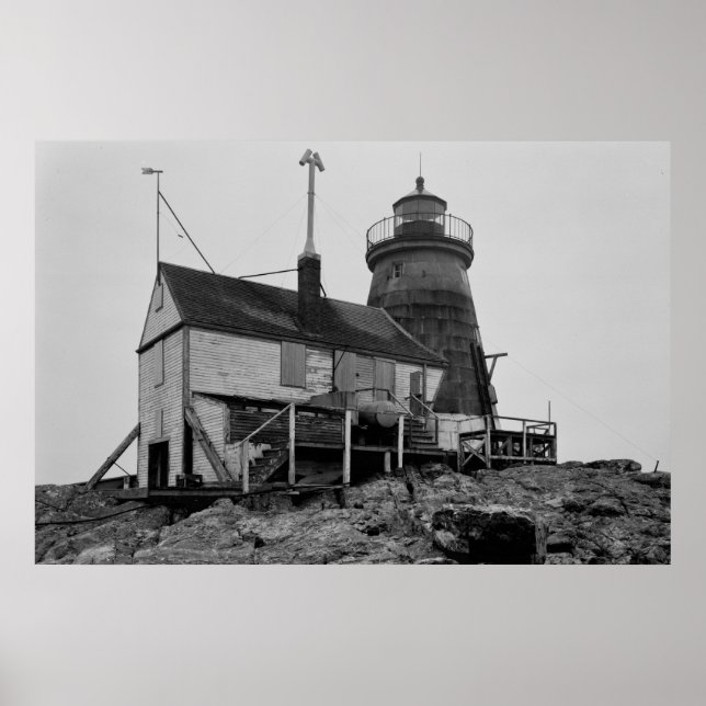 Saddleback Ledge Lighthouse Poster (Framsidan)