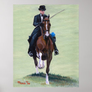 Saddleborn Elegance in Action Horse Porträtt Poster