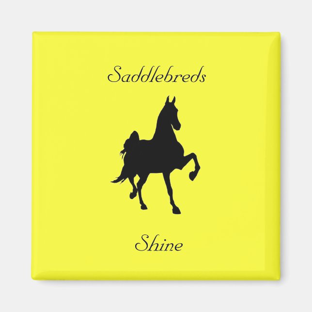 Saddleborn Horse Silhouette Magnet (Framsidan)
