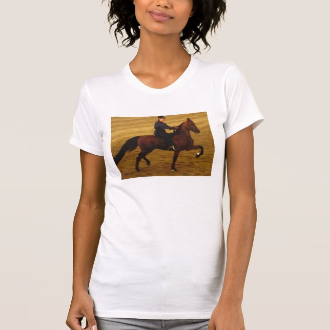 Saddlebred-häst t-shirt (Framsida)