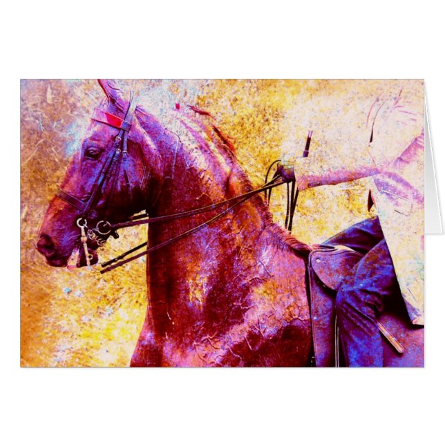 Saddleseat Grunge Hälsningskort (Framsidan Horizontal)