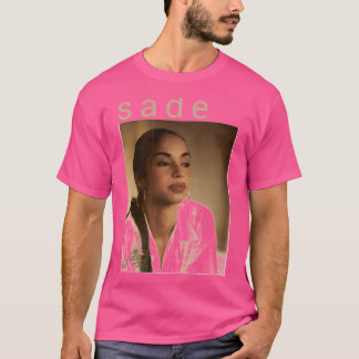 Sade Adu Music Band Jazz-Vintagen Namnteckning Ret T Shirt