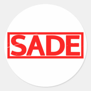 Sade Frimärke Runt Klistermärke