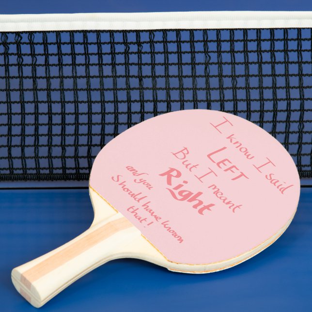 Sade Left Roliga Riktningar Argument Slogan Rosa   Pingisracket (Insitu)