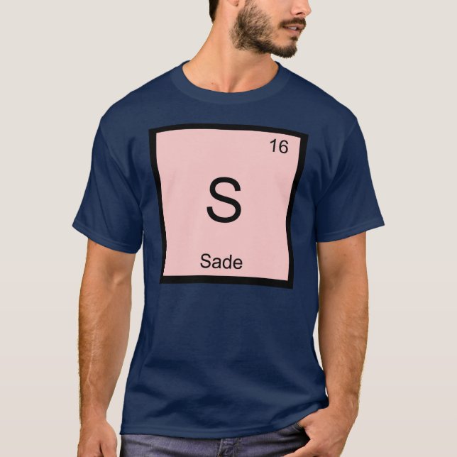 Sade Namn kemi Inslag Periodic Bord T-shirt (Framsida)
