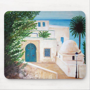 "Sade Sidi Bou, Tunisien" mousepad Musmatta