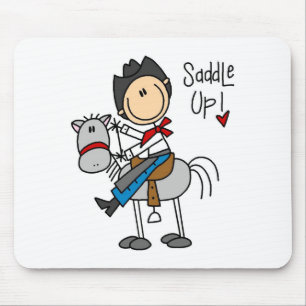 Sadel upp! Cowboystick figur Mousepad Musmatta
