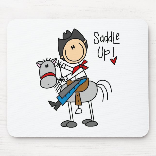 Sadel upp! Cowboystick figur Mousepad Musmatta (Framsidan)