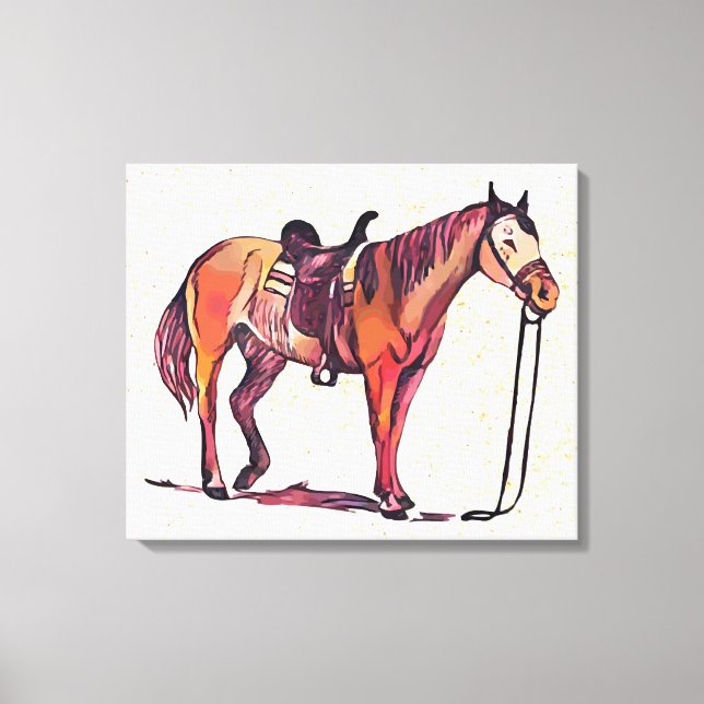 Sadelhäst Canvastryck (Framsida)