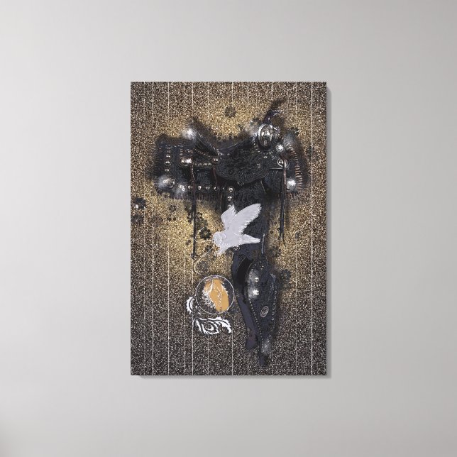 Sadeln IV - arbetsyta Canvastryck (Framsida)