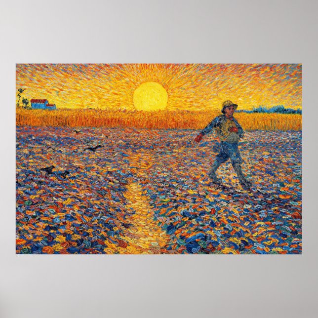 Sädesfältaren av Vincent van Gogh Poster (Framsidan)