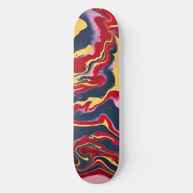 Sadie 1 Crazy Färgglad Abstrakt Skateboarddäck Mini Skateboard Bräda 18,5 Cm (Framsida)