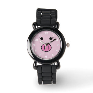 Sadie den rosa gris~en gulliga flickaktigt Kawaii Armbandsur