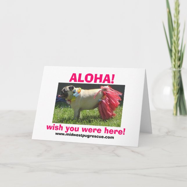 Sadie May Hula tjejen, ALOHA, önskar att du var hä Kort (Framsida)