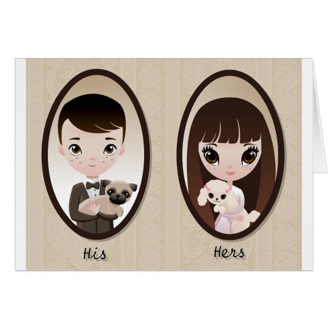 Sadie och Henri Hälsningskort (Framsidan Horizontal)