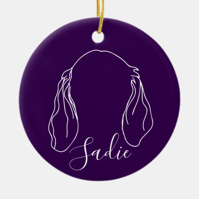 Sadie-ornament (Tassfötter) Julgransprydnad Keramik (Framsidan)