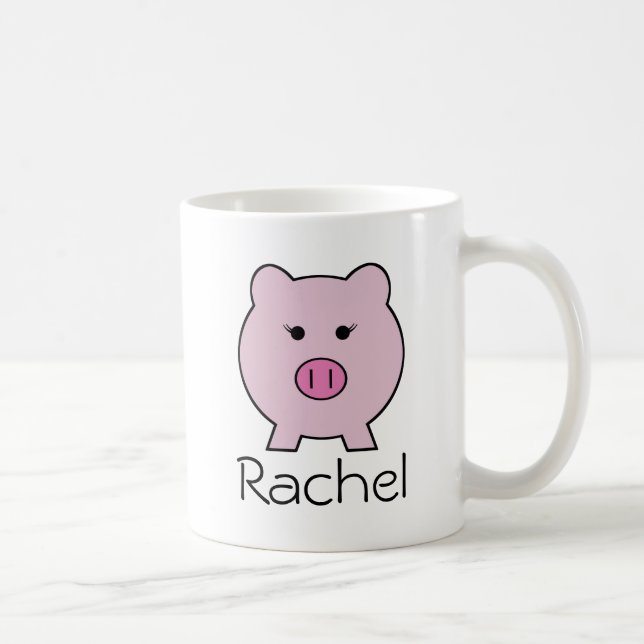 Sadie Rosa Gris ~ Cute Girly Kawaii Kaffemugg (Höger)