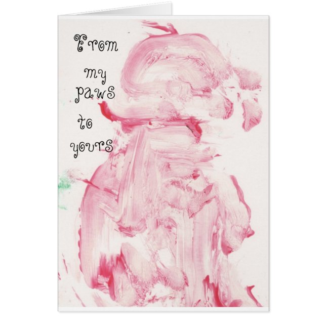 Sadies tassar, från som är min, tafsar, till, din hälsningskort (Framsidan)