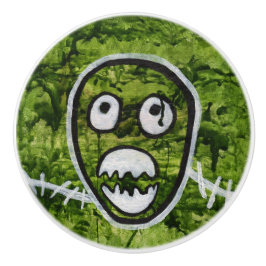 Sädige Pete Skalle Bisarrt Whimsisk Monster Konst  Knopp