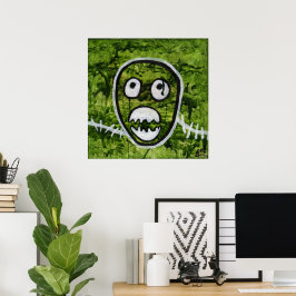 Sädige Pete Skalle Excentrisk Monsterkonst Särpräg Poster