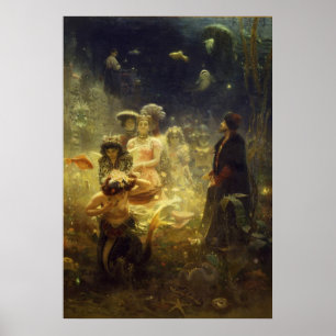 Sadko i Undervattenskungariket Ilya Repin-Sjöjungf Poster