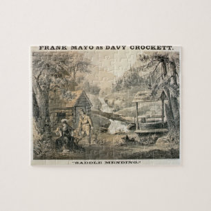 "Sadla att laga", affischen för "Davy Crockett" Pussel