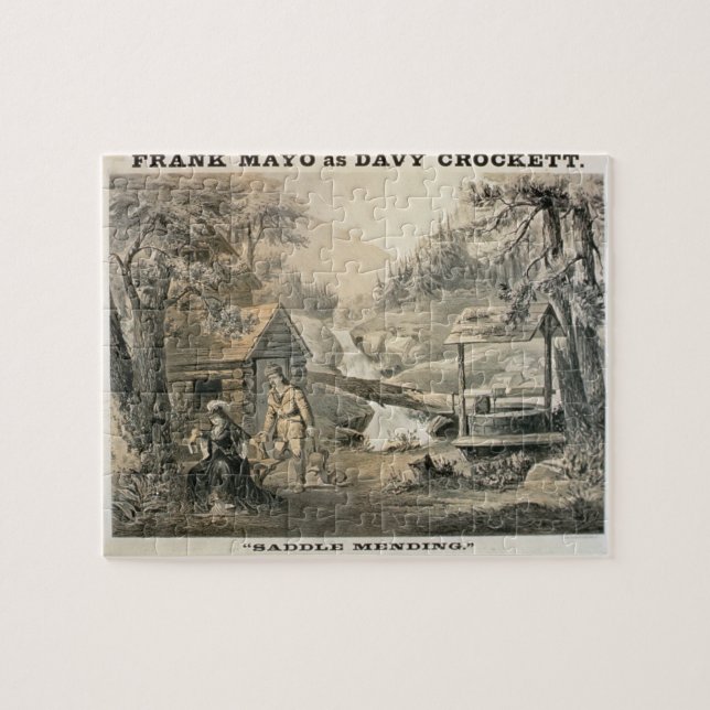 "Sadla att laga", affischen för "Davy Crockett" Pussel (Horisontell)