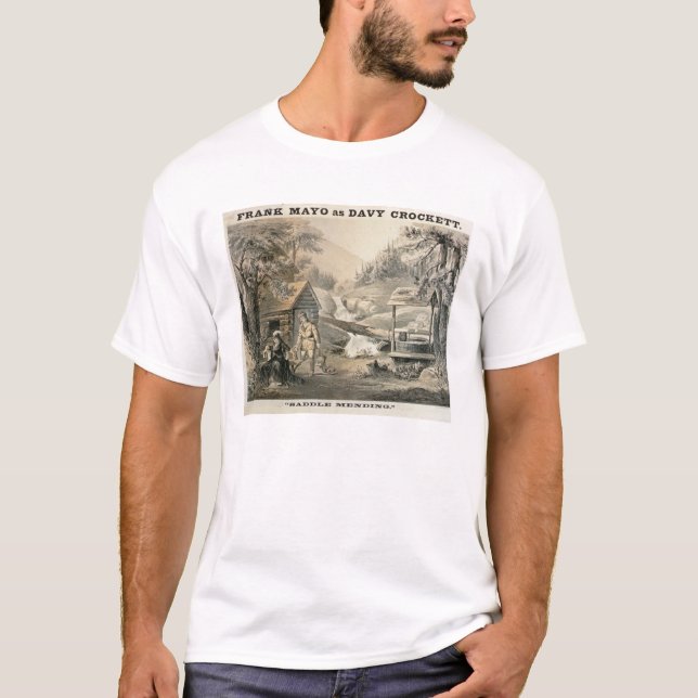 "Sadla att laga", affischen för "Davy Crockett" Tee Shirt (Framsida)