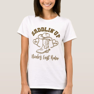 Sadlar Upp Sista Rodeo Sällskapet Brudens Parti T Shirt