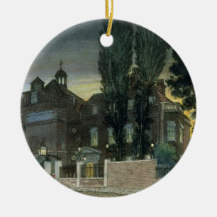 Sadlers brunnar, 1826 (färgad gravyr) julgransprydnad keramik