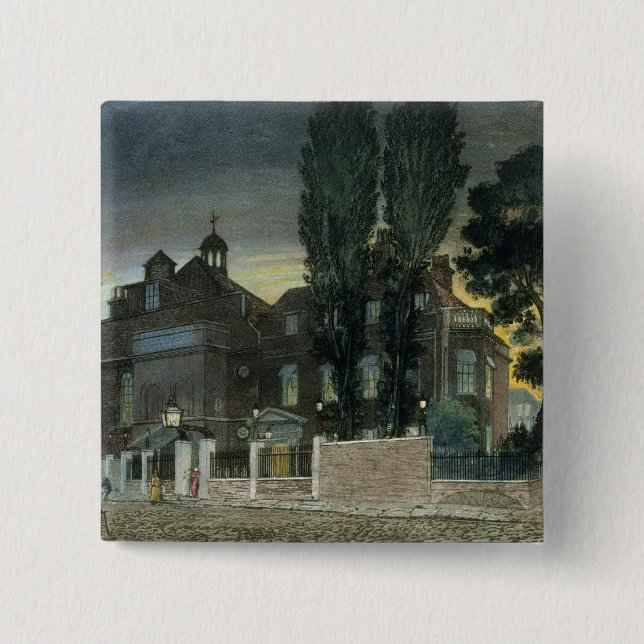 Sadlers brunnar, 1826 (färgad gravyr) knapp (Framsida)