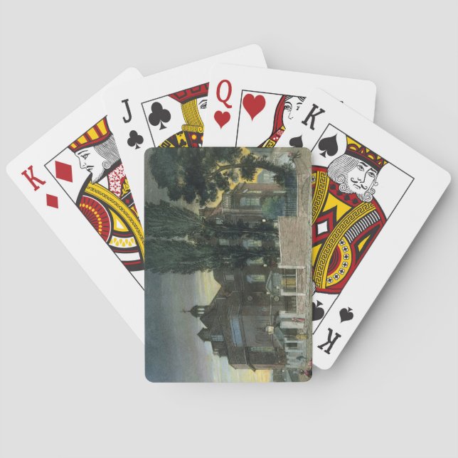 Sadlers brunnar, 1826 (färgad gravyr) spelkort (Baksidan)