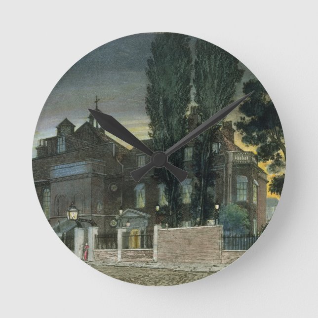 Sadler's Wells, 1826 (färgad engrave) Rund Klocka (Framsida)