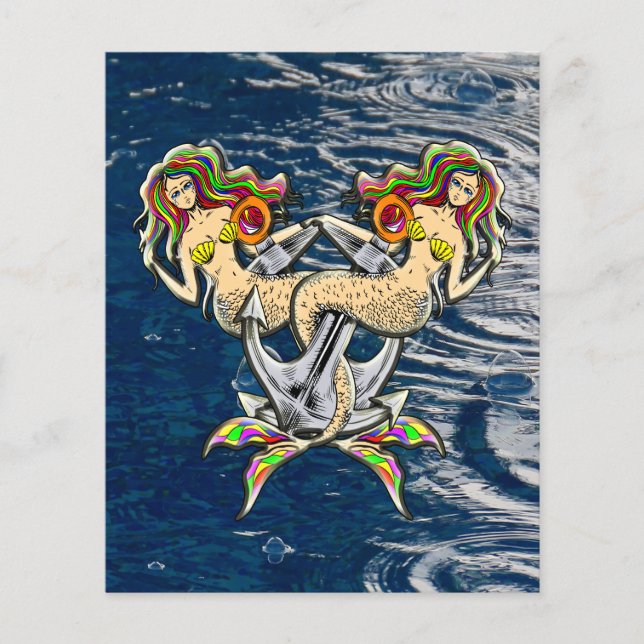 Sadliga sjöjungfruar vid ankarpunkt (Framsida)