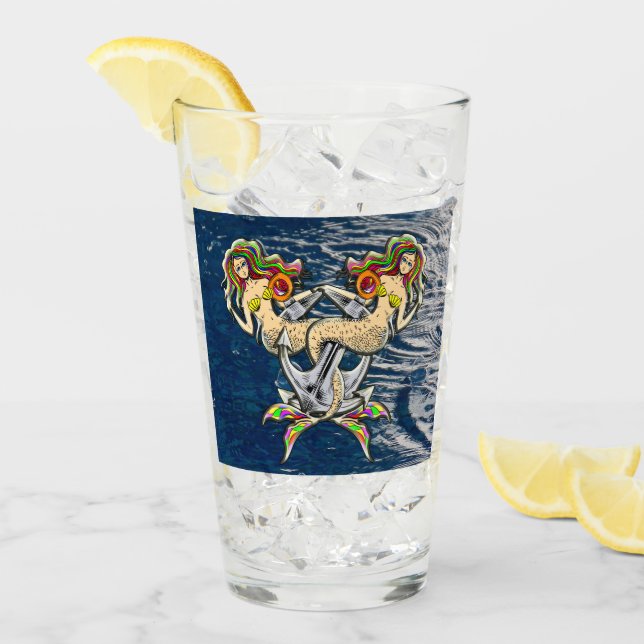 Sadliga sjöjungfruar vid ankarpunkt glaskopp (Framsida Ice)