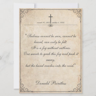 Sadness kan inte ses - Begravt Vintage Card