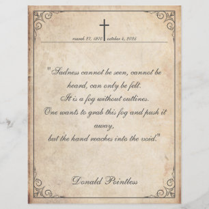 Sadness kan inte ses - Begravt Vintage Card