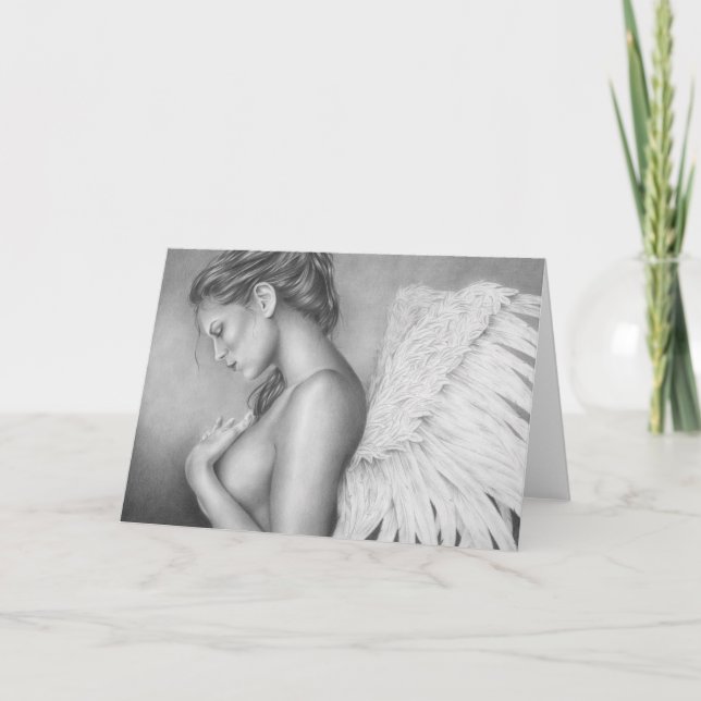 Sadness of a angel Greeting Card Kort (Framsida)