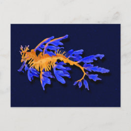 Sadragon i Guld och Blå läder Vykort