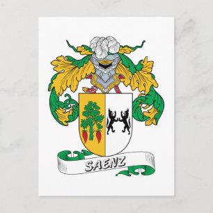 Saenz Family Crest Vykort