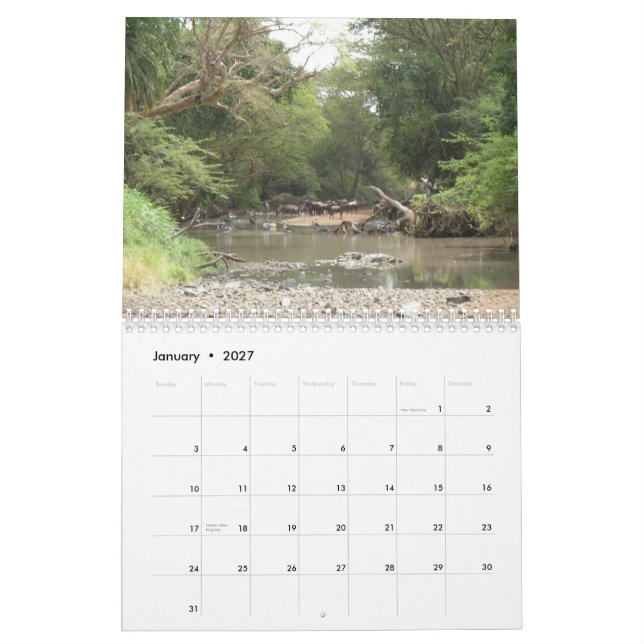 Safari 1 kalender (Jan 2027)