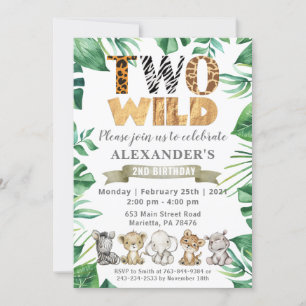 Safari 2 Vilders inbjudan till Jungle Party