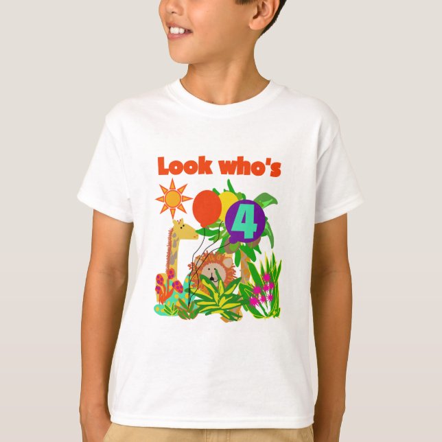 Safari 4e födelsedagen Tshirts och Gifts (Framsida)