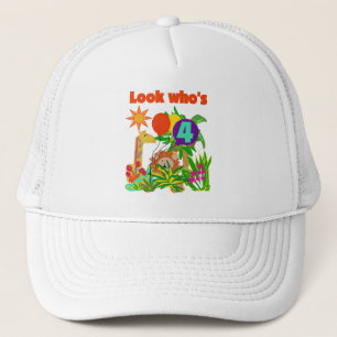 Safari 4e födelsedagen Tshirts och Gifts Truckerkeps